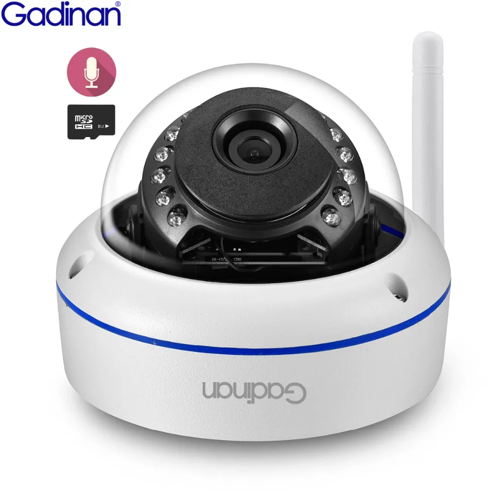 GADINAN Wifi камера Yoosee приложение ONVIF IP камера 2MP 1080P 720P микрофон аудио ночное видение Антивандальная SD карта наружная камера