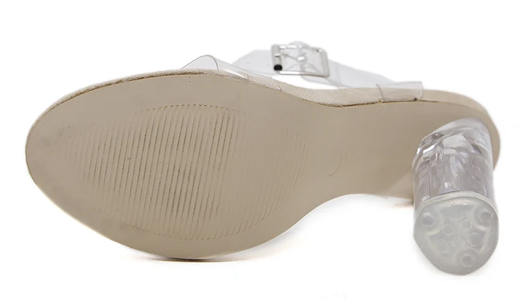 Прозрачные туфли-лодочки женская обувь высокий каблук Дамская обувь Туфли-лодочки на квадратном каблуке с ремешками на лодыжках Обувь на высоком каблуке женские туфли Босоножки с открытым носом
