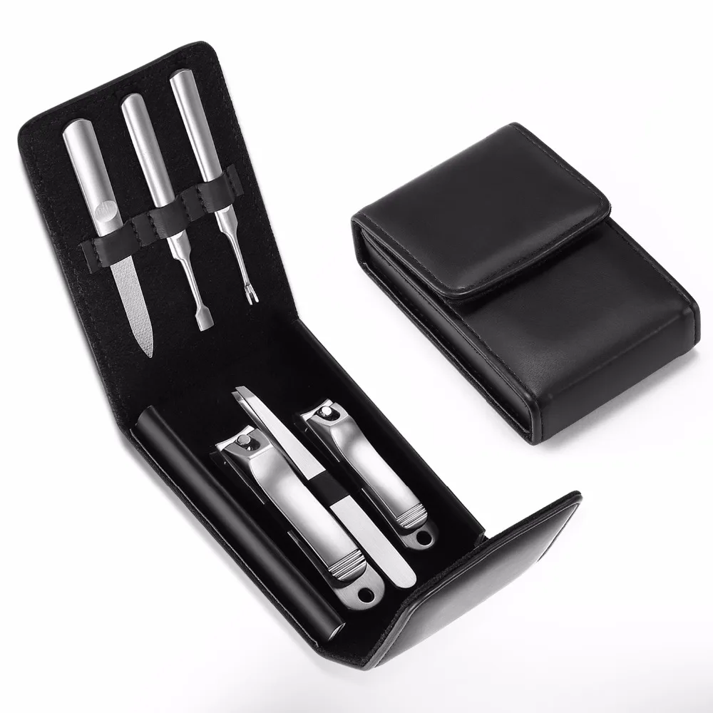 6 pcs/set Alat Manicure Pedicure Set Stainless Steel Kuku Kaki Kuku Kuku Cutter Gunting Grooming Kit Kutikula Remover