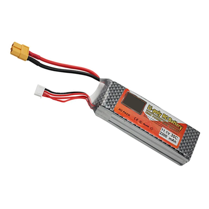 RC Helicopter Airplane Battery 2200mAH 11.1V 3S 30C XT60 Plug Lipo