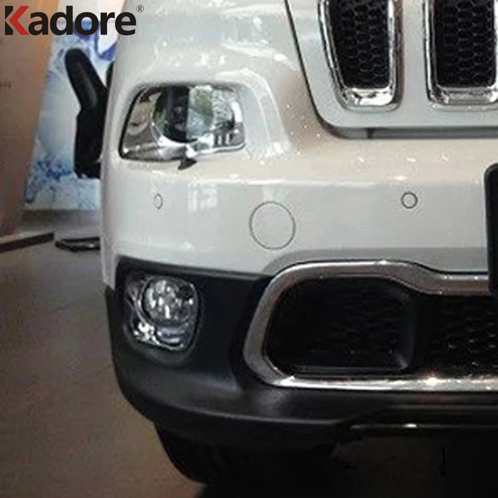 Для Jeep Cherokee ABS хромированный передний противотуманный светильник, противотуманный светильник, накладка, защита автомобиля, внешние аксессуары