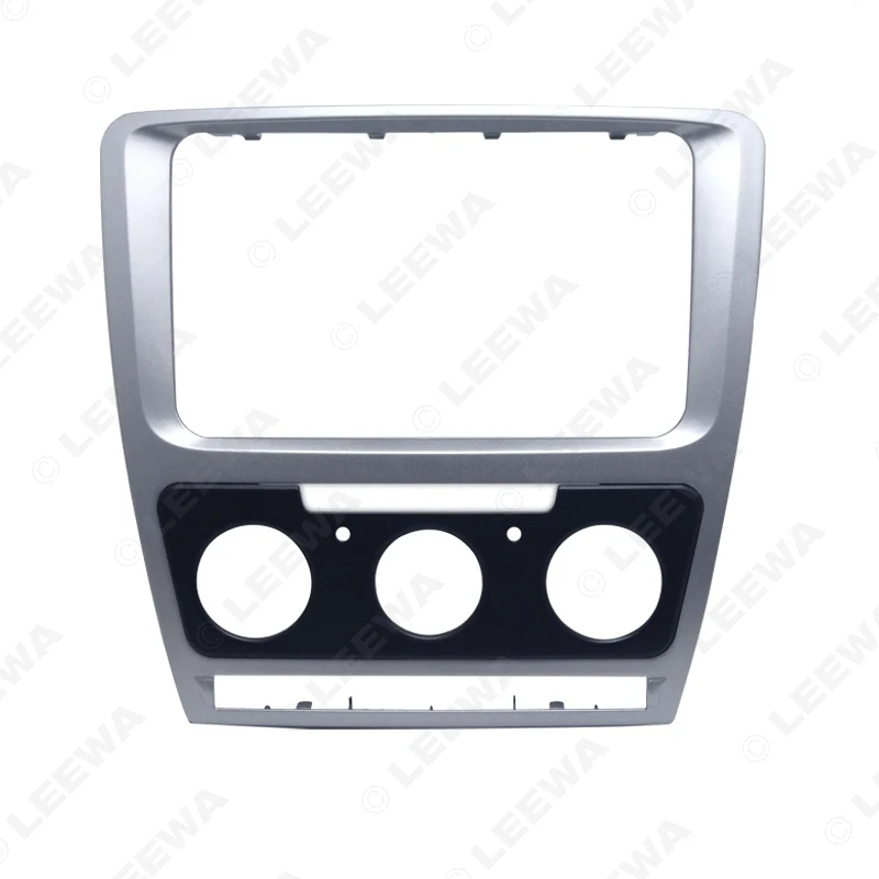 LEEWA Car Refitting DVD frame,DVD panel,Dash Kit,DVD Fascia,Audio frame For Skoda Octavia(2010~2013) Auto/Manual A/C