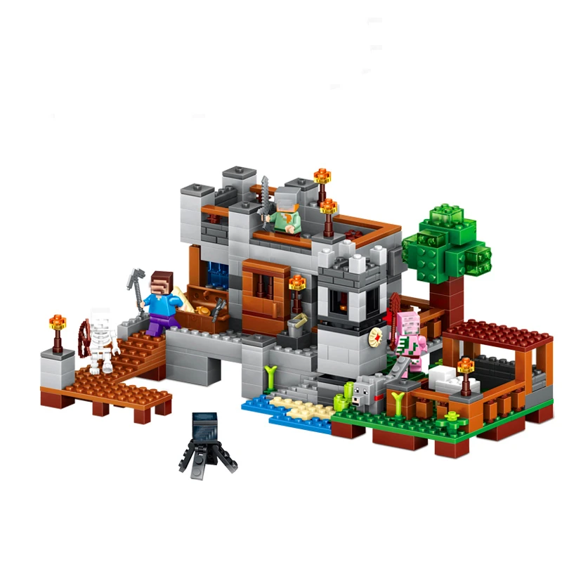 

517Pcs My Worlds MineCraft My Harbor Dock Model Building Block Toys Compatible Legoe 79287 LEPIN 18013 Figure Gift For Children
