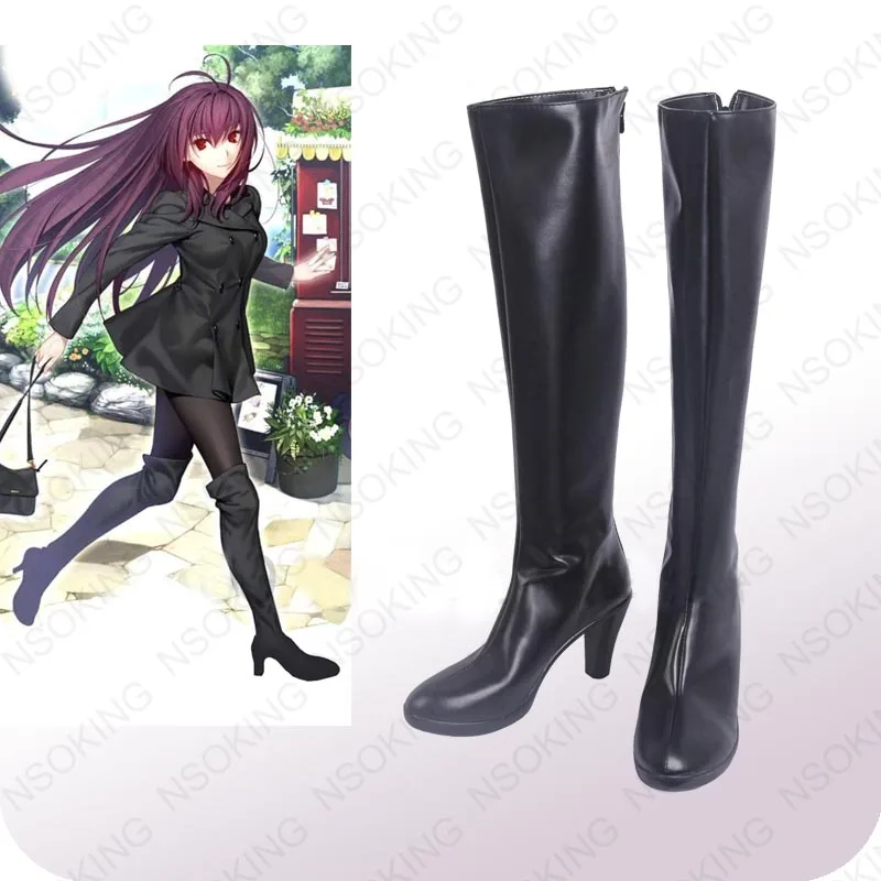 

New Fate Grand Order Scathach Cosplay Boots Anime Shoes Custom Made 002