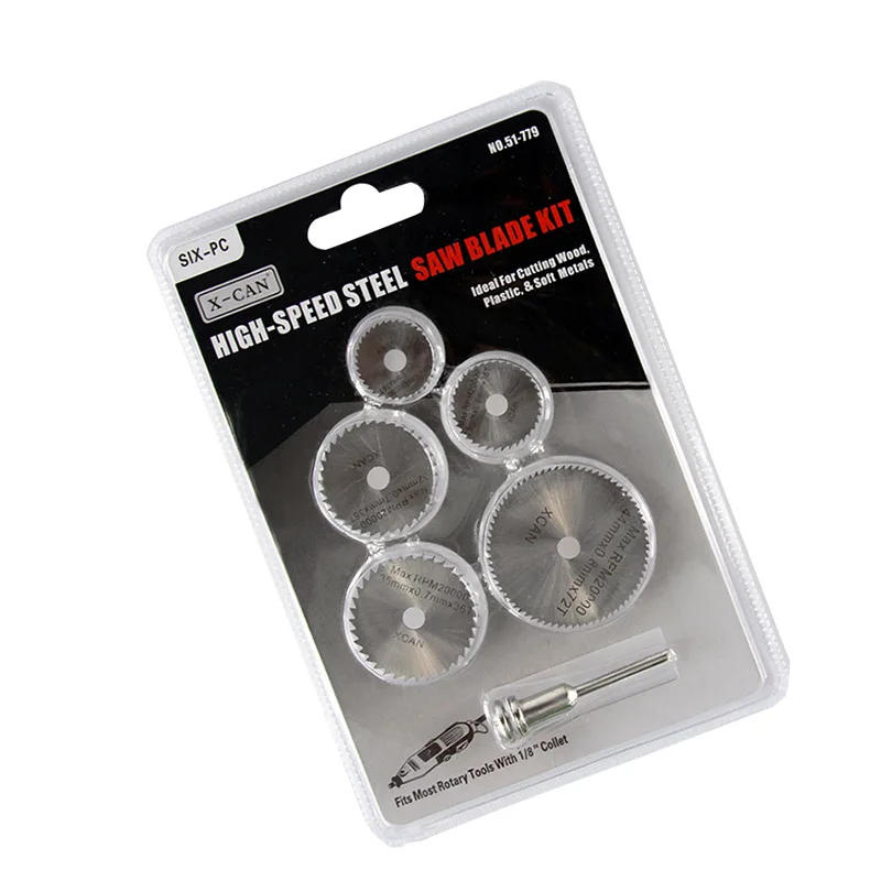 6pcs Circular Blade Saw Dremel Mini HSS Rotary Jig Tool Metel Wood Cutter Woodworking Power Tools C