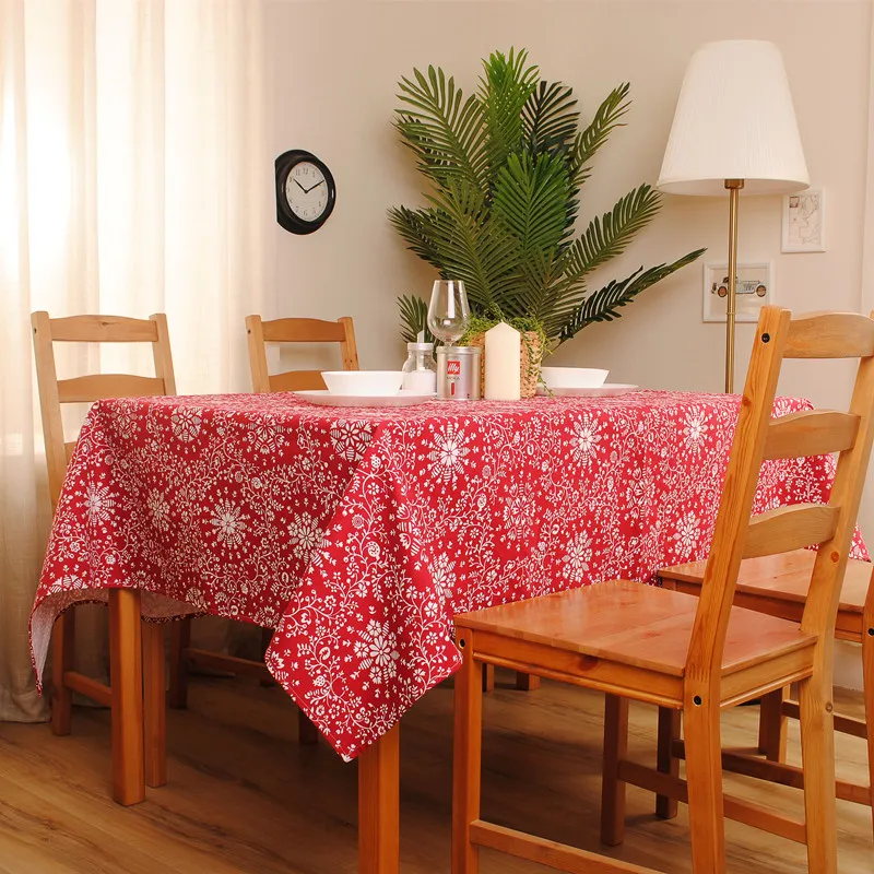 New Arrival Cotton Red/ Blue Tablecloth Traditional Chinese Style For