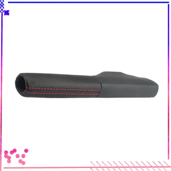 

Hand Brake Handle Lever Cover Black Leather Red thread Stitch For VW Jetta GLI MK5 Golf GTI 5 MK6 RABBIT EOS SCIROCCO 1K0711461E