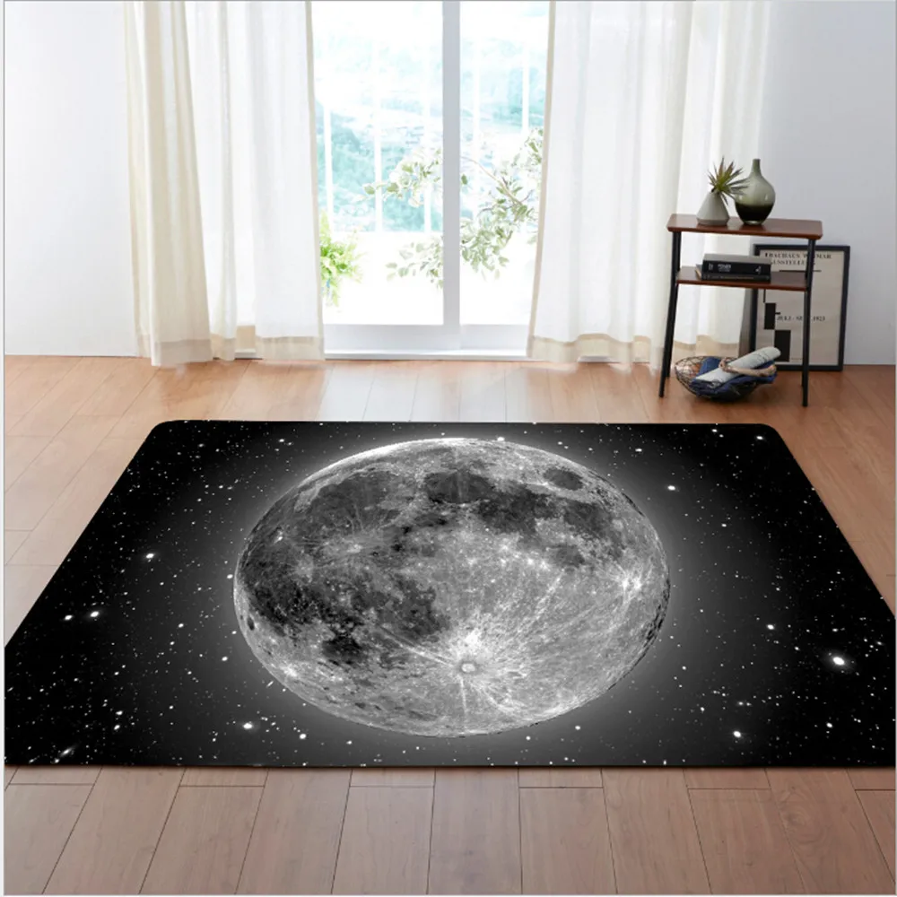 

3D Printen Earth Planet Soft Carpets for living room Non-slip Rugs Home Decor Rug for Kids Room play Crawling Floor Mat Carpet