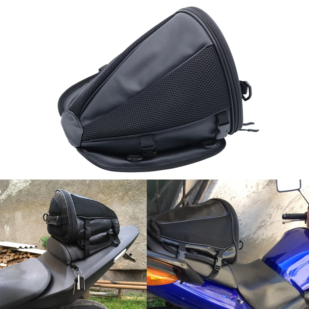 Motorcycle Tail Bag Motorbike Seat Back Bag Saddle Bag Rear Seat