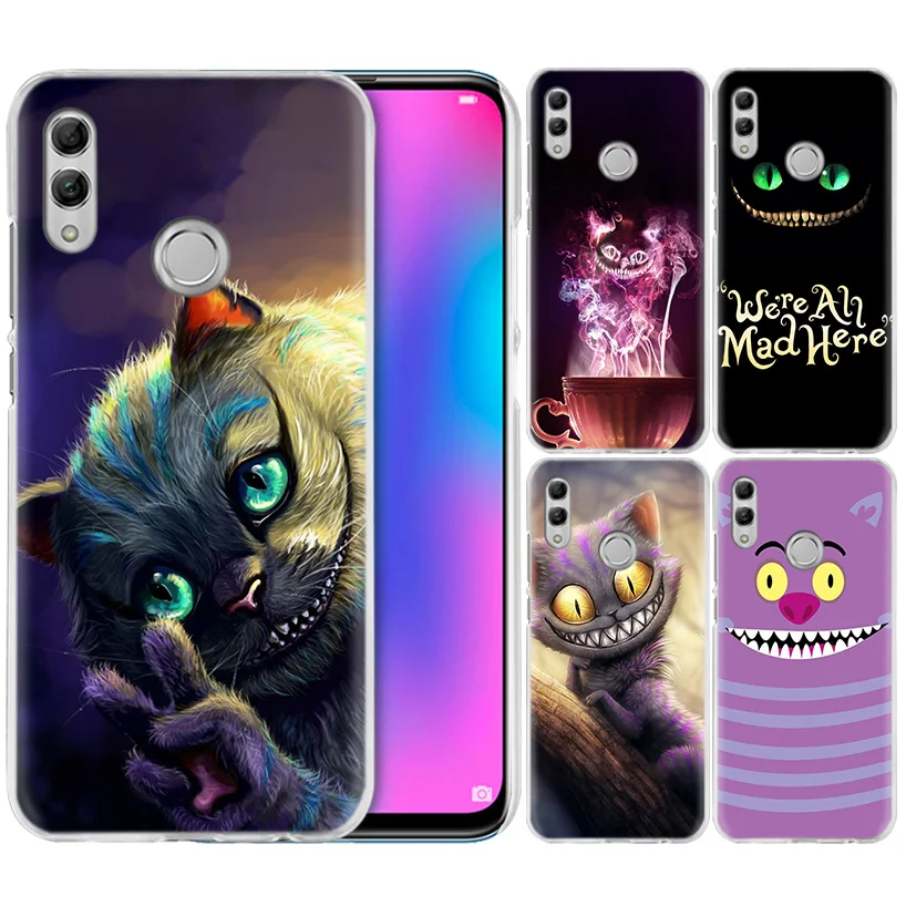 

Alice Eye Cheshire Cat Case for Huawei Honor 8X Y9 9 10 Lite Play 8C 8S 8A Pro V20 20i 10i Y6 Y7 2019 Hard PC Fundas Phone Cover