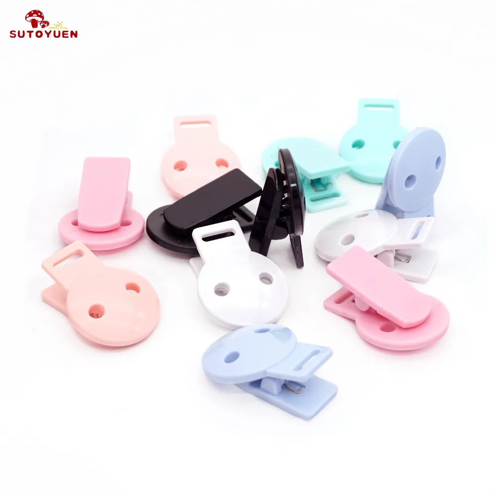 

Sutoyuen 30pcs Plastic Round Head Pacifier Clips Baby Soothier Dummy Pacifier Holder Clip For Teether Infant Toys Accessories