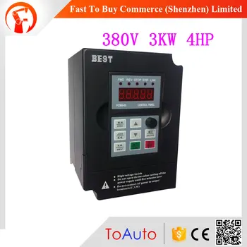 

CNC 3KW 3PH 380V 4HP VFD Inverter Spindle Motor Speed Control Variable Frequency Drive for Wood-Working Machine