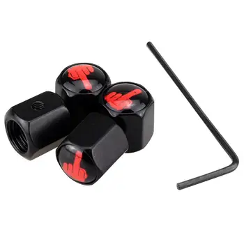 

4pcs Universal Finger Styling Logo Emblem Case Tire Valve Core Cap Anti-theft Finger Car Wheel Tire Valve Caps Covers