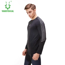 Мужские компрессионные рубашки с длинными рукавами колготки для фитнеса и велоспорта, быстросохнущие дышащие футболки