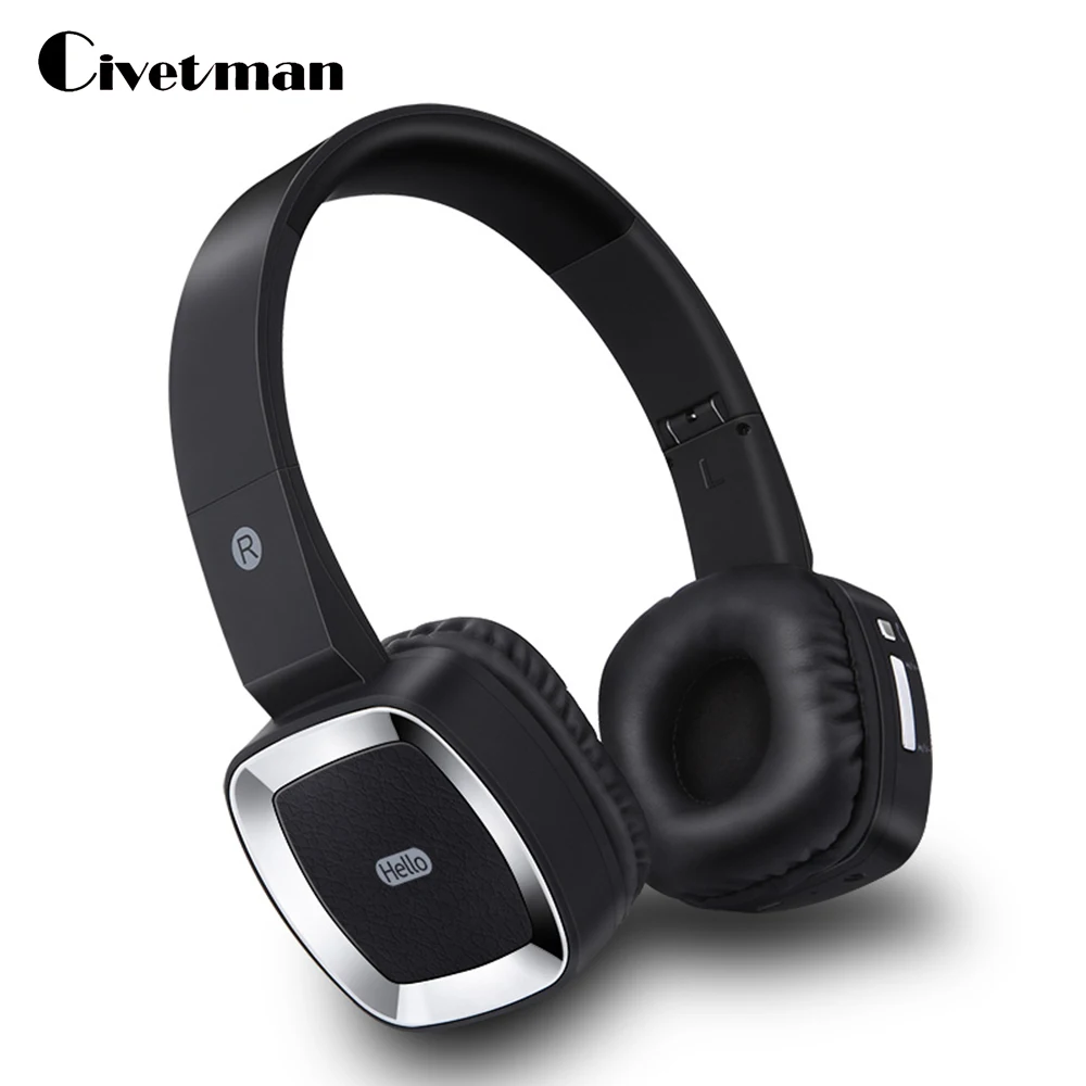 Беспроводные наушники Civetman T6 стерео аудио Mp3 Bluetooth гарнитура складные