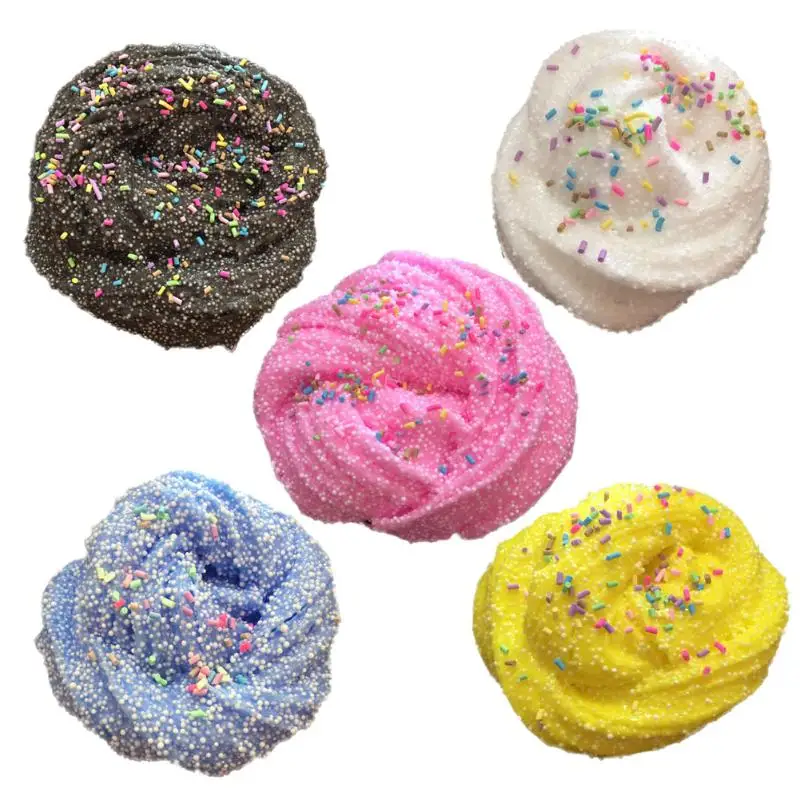 Snow Flake Foam Chocolate DIY Slime Clay Fluffy Floam Slime Scented Stress Relief Kids font b