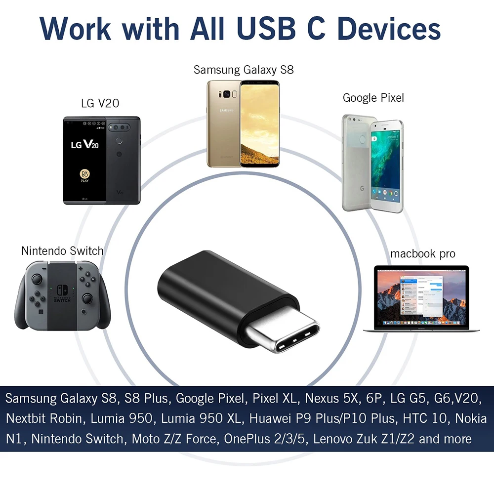 Переходник Micro Usb Type C штекер гнездо для Samsung S10 One Plus 7 Pro 6t oneplus Huawei P20 USBC