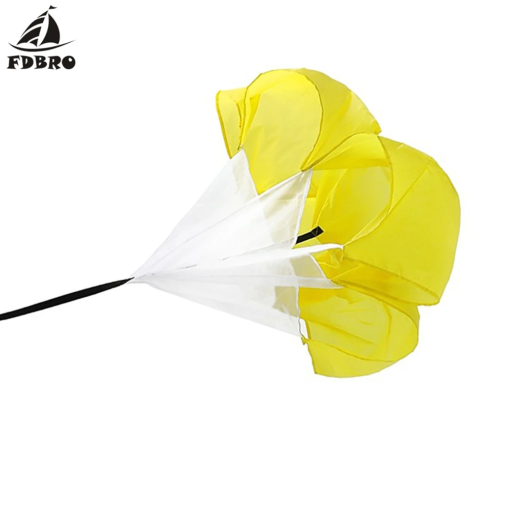 FDBRO парашютный парашют тренировочный парашют сопротивление бегу зонтик скорость тренировки Футбол Спорт Фитнес оборудование - Цвет: yellow
