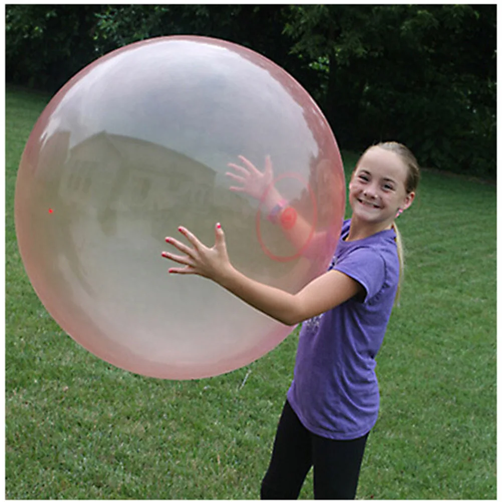 Негабаритный надувной шарик игрушка TPR прозрачный пляжный шар с пузырьками наполненный водой шар для детей Прямая поставка