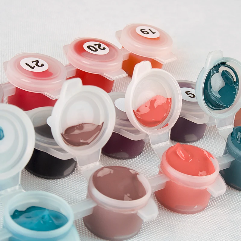 

Propylene Pigment in Digital Oil Painting DIY handwork Drawing materials Color pigments Picture Filling Pigment Healthy 3ml