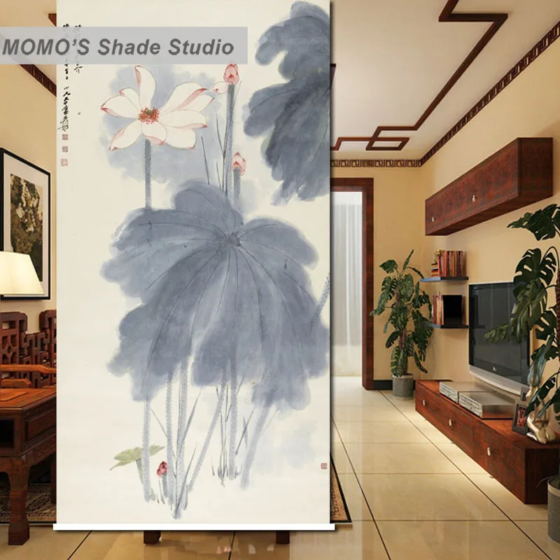 MOMO затемненные занавески для окон с изображением лотоса, рыбок, жалюзи, термоизолированная ткань, Индивидуальный размер, Алиса 442