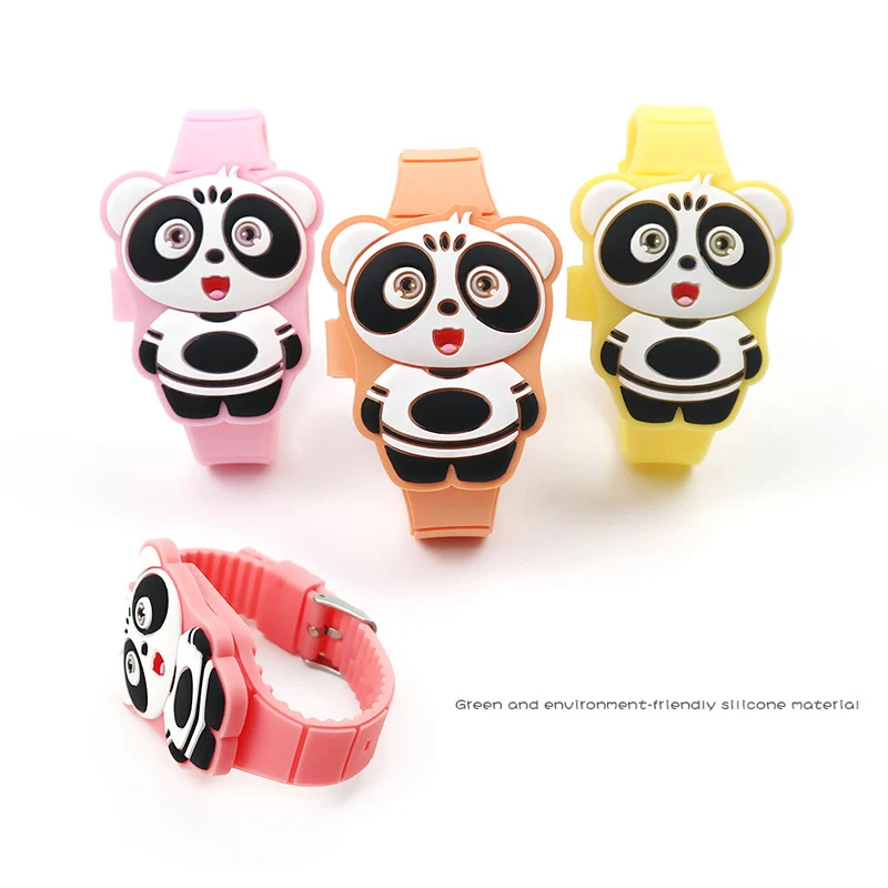 Reloj Infantil флип чехол 3D Медведь Мультфильм Цифровые Детские часы электронные