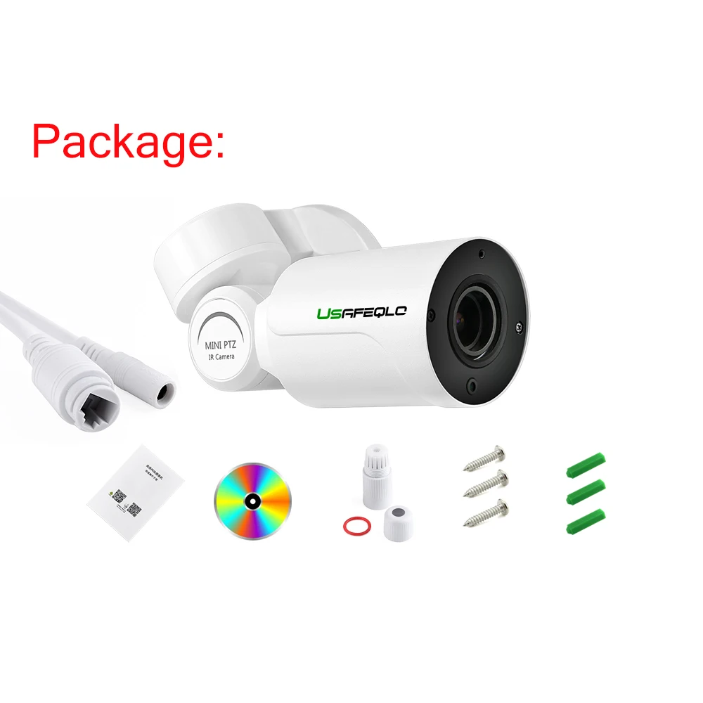 IP PTZ Bullet Camera 1080P Full HD ONVIF P2P IP66 Водонепроницаемая 30 м ИК камера ночного видения мини