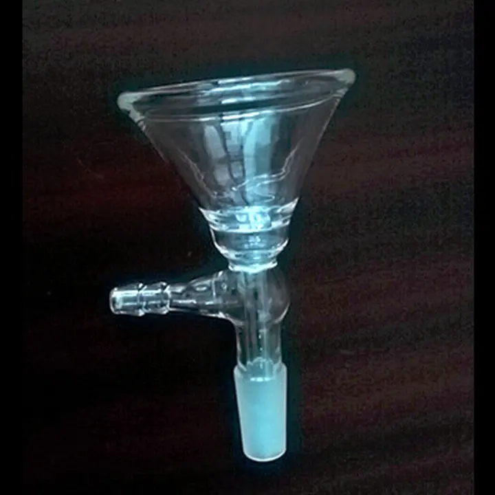 One piece 50/60/75/80/90/100mm Glass Triangle Filter Funnel, Suction