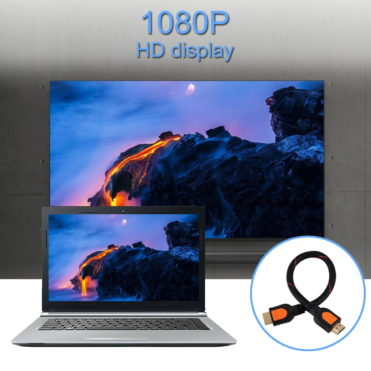 Фотофон 1 фут для HD TV 3D 1080p One Feet HDMI 4 в золотистой оплетке|Кабели HDMI| |