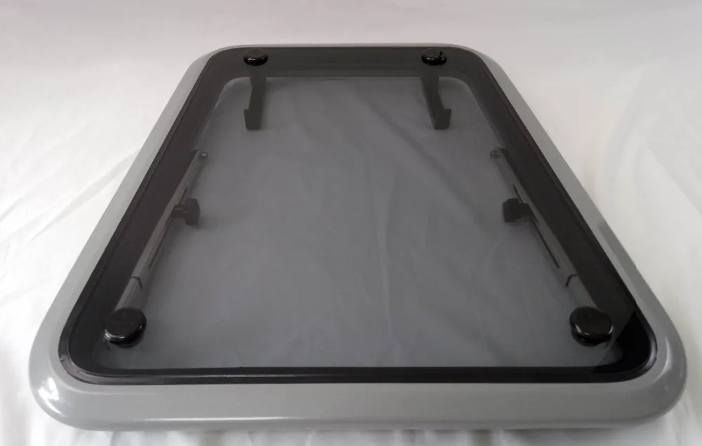 

Aluminum Trapezoidal Deck Hatch Window With Smoke Tempered Glass For Marine Boat