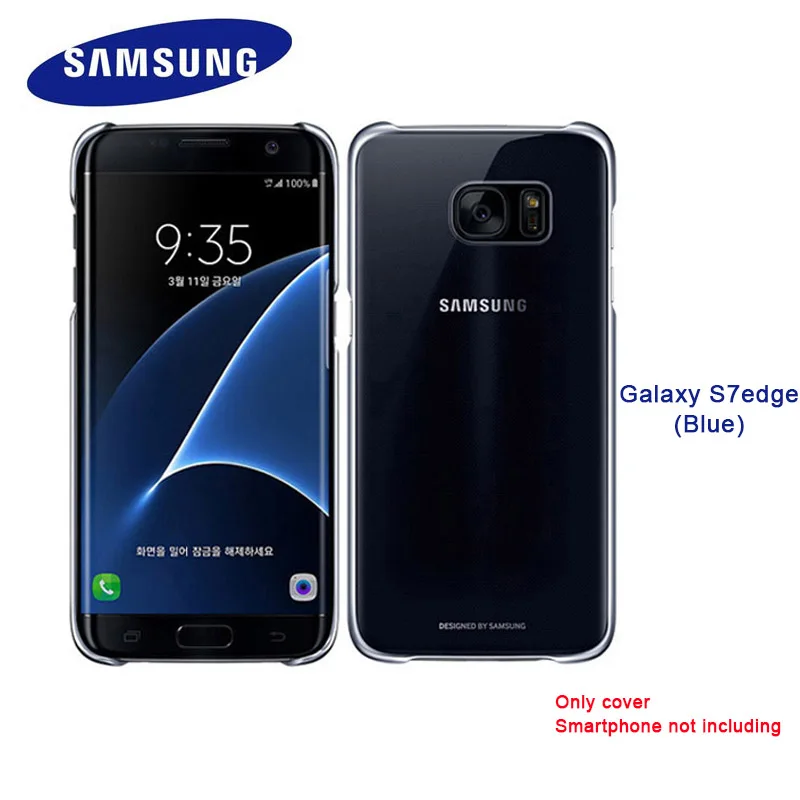 Samsung чехол для смартфона Galaxy S7 S7Edge higt-качество ПК анти-капля гальванический прозрачный чехол - Цвет: S7 Edge Blue