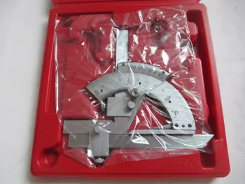 

red box Universal Protractor 0-320 Degree Precision Goniometer Angle Measuring Finder Ruler Tool Woodworking Measuring Tool
