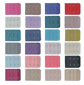 

WinAqum 2 Hook Ladies Bra Extender Bra Extension Strap Underwear Strapless Pack of 24 pcs Color Random