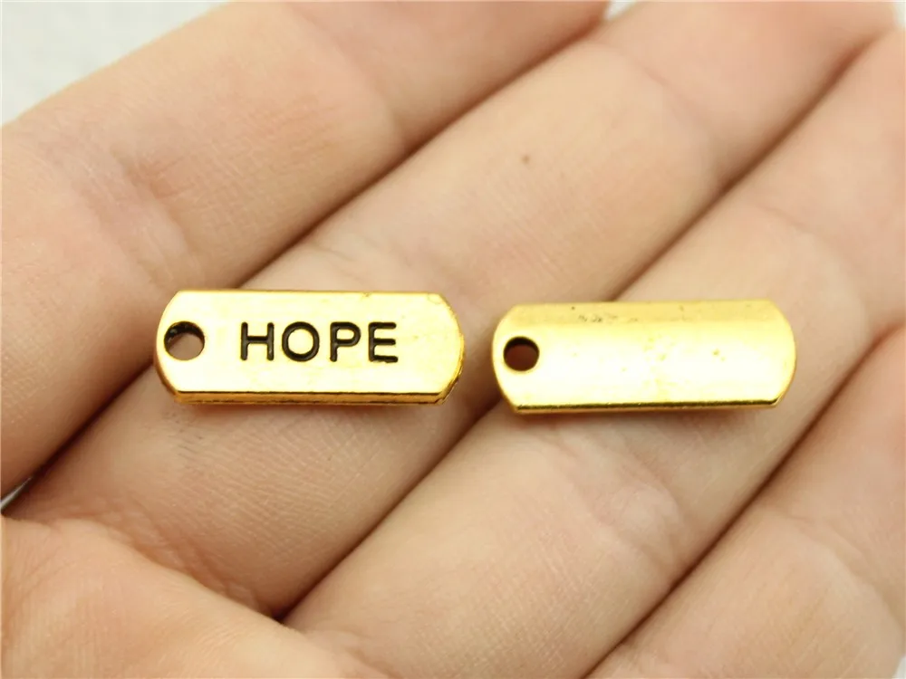 Buy WYSIWYG 5pcs 21x8mm Hope Tag Charm Pendants For