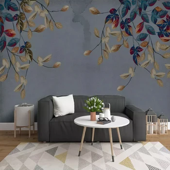 

Modern Abstract Leaf Photo Wallpaper 3D Hand Painted Art Murals Living Room TV Sofa Bedroom Study Room Home Decor Wall Papers 3D