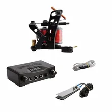 Перманентный макияж машина татуировки начинающих наборы 8 обмоток ружья татуировки машины черный пигмент наборы питания Tato поставки