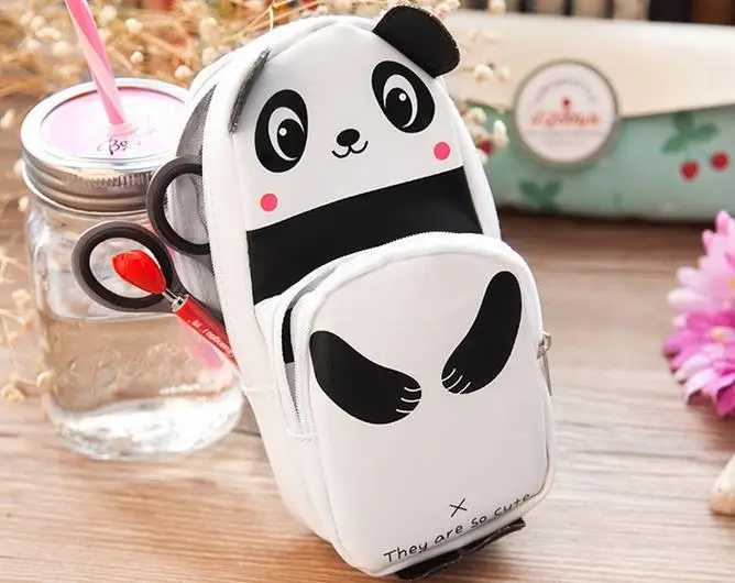 

Cute panda pattern pencil box multifunctional cortex box 02358