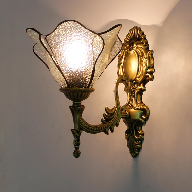 Europeu para Cima para Baixo Luzes de Parede para o Quarto Conduziu a Lâmpada Artpad Retro Vitrais Borboleta Cabeceira Corredor Frente Espelho E27 Turca 14 Luminárias de parede