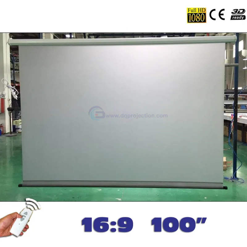 Задний Электрический проекционный экран 100 дюймов 16:9 Моторизованный проектор экран s pantalla proyeccion для Светодиодный lcd HD проекторы