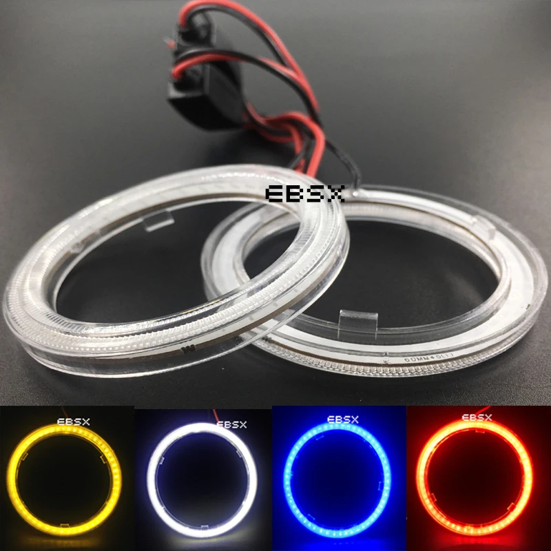 EBSX 4 шт. (2 пары) COB светодиодный Ангельские глазки 100 мм 72 SMD 12V/24V Авто гало кольца 10