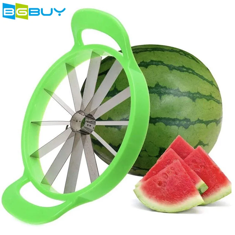 

Best Seller Extra Large Plastic+Stainless Steel Watermelon Slicer Knife Cutter Kitchen Professional Slicers with Nonstick Handle