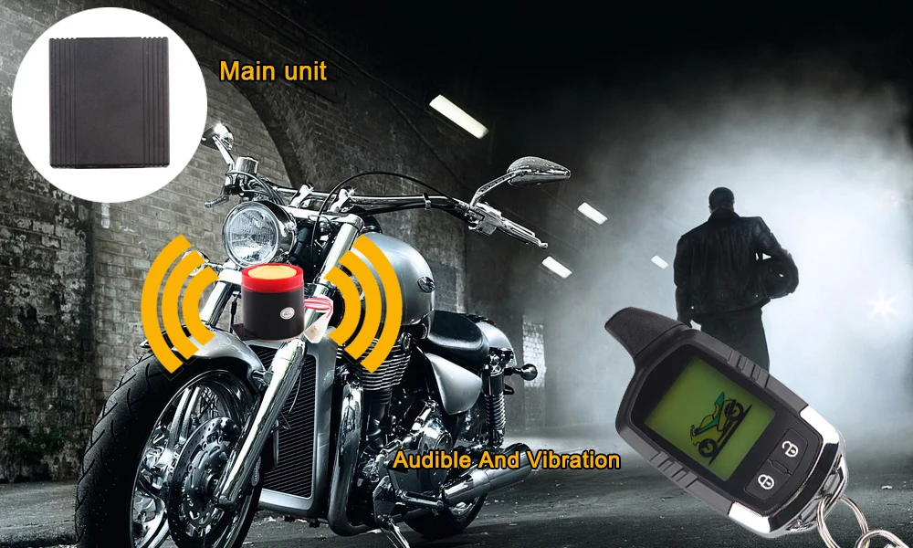 Fodsports 2 способ мотоциклетная сигнализация защита от кражи система безопасности мотоцикл дальность расстояния с ЖК-пультом дистанционного управления