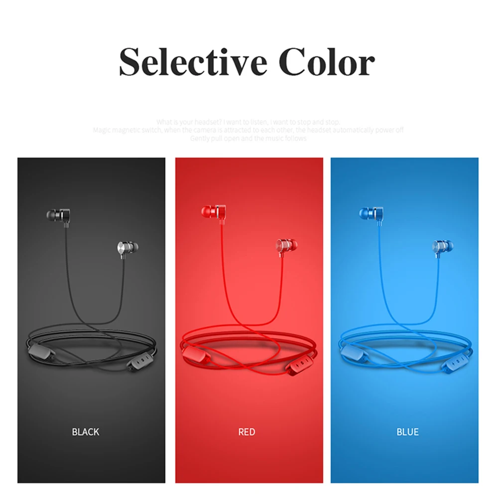 Neckband Bluetooth наушники 130 мАч магнитные беспроводные Спортивная гарнитура стерео