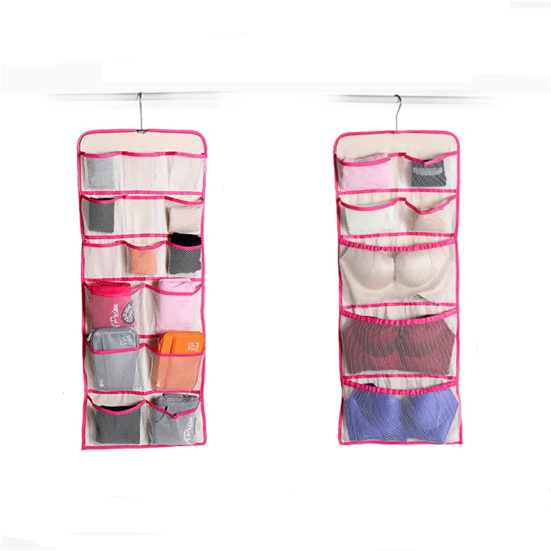 

Closet Wall Door Hanging Organizers Double-Sided Sundries Storage Bag Home Wardrobe Underwear/Toy/Cosmetics/Clothes Organizer