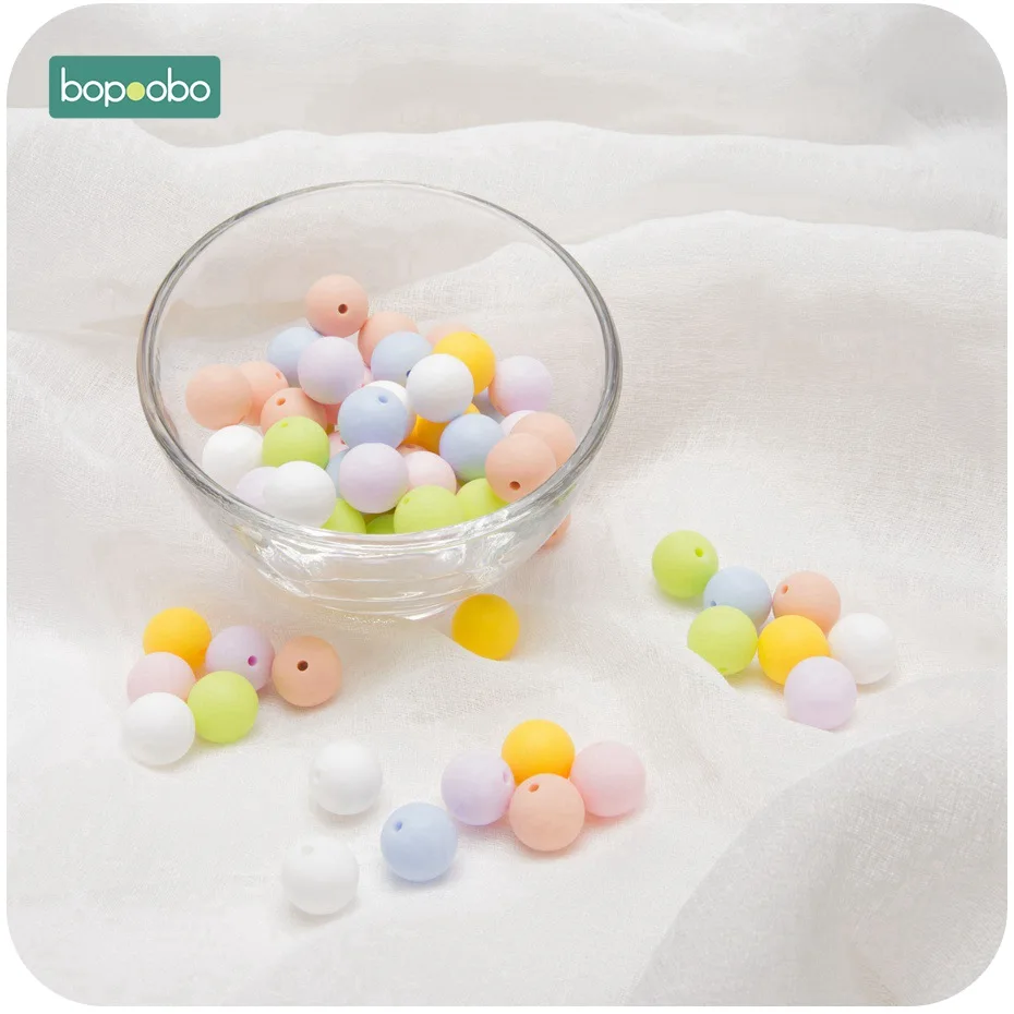 Contas de Silicone Fortalecimento do Treinamento do Dente Acessórios do Bebê Bopoobo Faça Você Mesmo Starter Kits Não-tóxico 100 pc 15mm 6 diy starter kits fortalecimento do treinamento do
