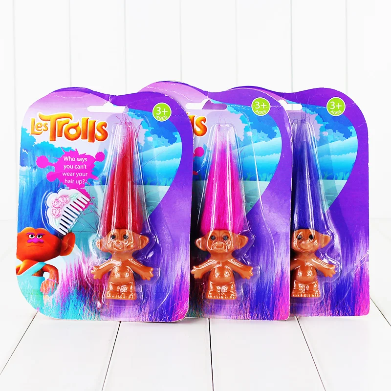 

3 Colors 10cm Troll Doll Leprocauns Dam dolls Kids Toys PVC Kids Christmas Gift