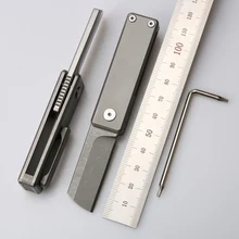 Складной мини-нож S35VN для кемпинга и охоты, тактические ножи для выживания с ручкой из титанового сплава, карманные инструменты для повседневного использования