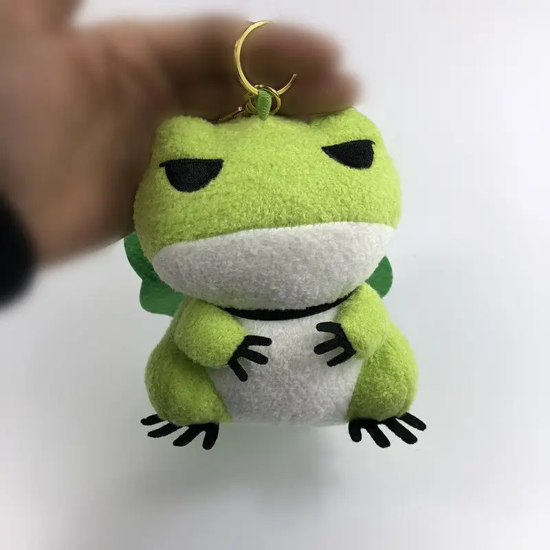 12CM Cute Travel Frog Doll Frogs With Hat Stuffed Plush Toy Pendant For