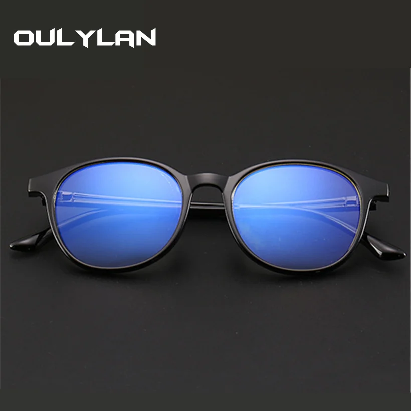 

Oulylan Round Anti Blue Light Glasses Women Men Computer Anti Radiation Goggles anti blue ray Eyewear Clear Lens Eyeglasses