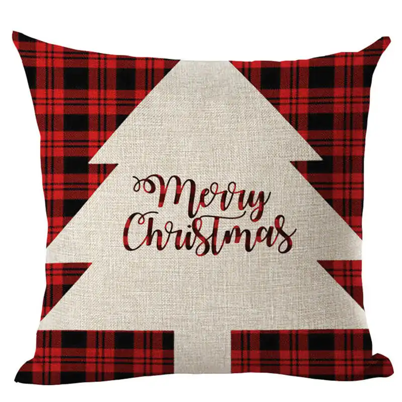 Merry Christmas Pillow Cases Linen Cover Home Decor Pillow Core 45cm45cm pillow covers decorative embroidered #2n20 (8)